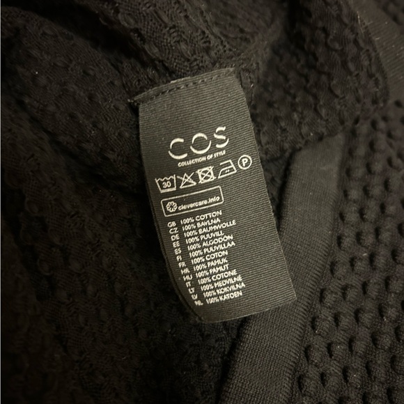 COS textured black sweater size small - Picture 2 of 5